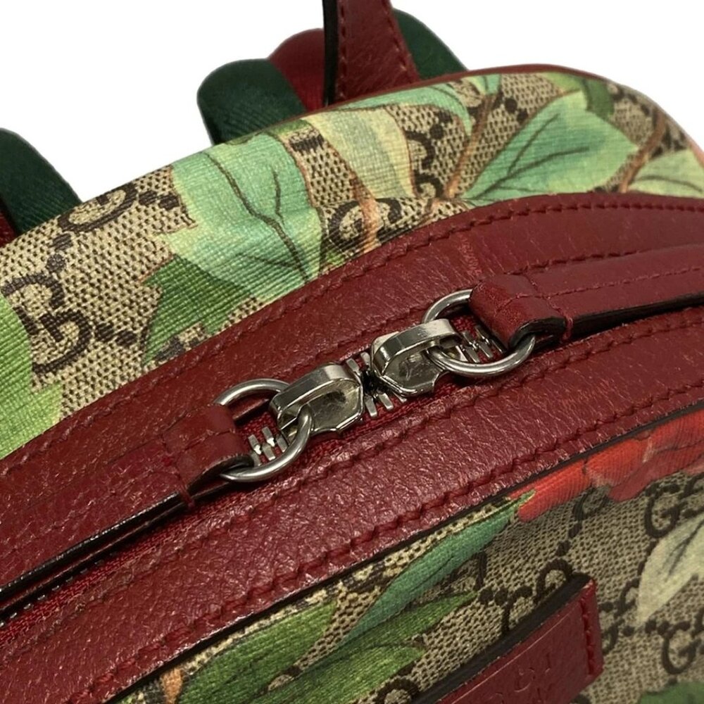 GUCCI GG Supreme Tian Small Backpack Beige Red Multi PVC Leather - 833-071825 - Picture 11 of 14